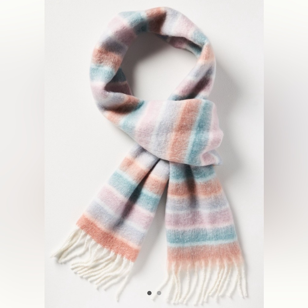 NWT Anthropologie Oversized Horizontal Stripe Scarf